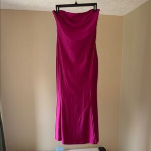 Elegant Pink Strapless Dress